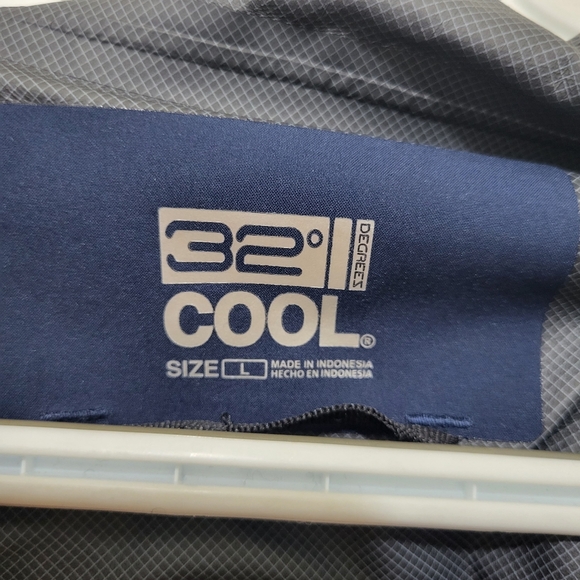 32 Degrees Cool Weatherproof Navy Blue Men's Refuge Rain Jacket- Walking Hiking - Picture 2 of 11